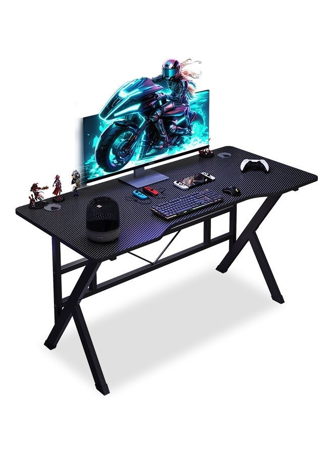 Zanotta Ergonomic K shaped Office Table Study Desk Office Desk Spacious Home Office Table Gaming Desk Gaming Table Computer Table Study Table with Carbon Fibre Desktop Ideal for Students and Gamers Black - Image 5